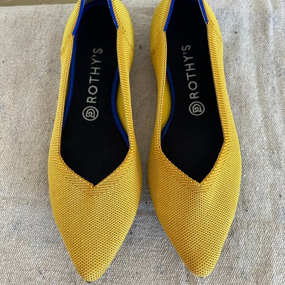 Rothy's Shoes - Rothy's Woman's Marigold The Point 11 Comfort Flats Shoes Sz 10